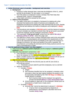 Employment Law Notes